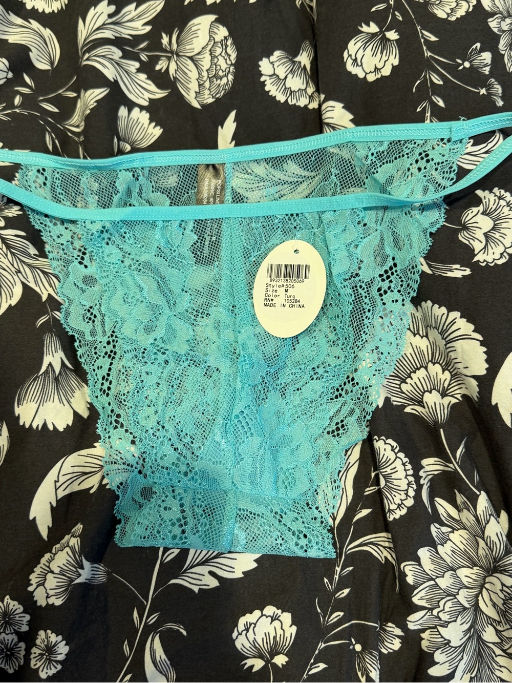 Popsi Lingerie Turqouise Lace Cheeky Panty
